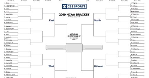 Ncaa Printable Bracket Heres How To Download March Madness Pdf