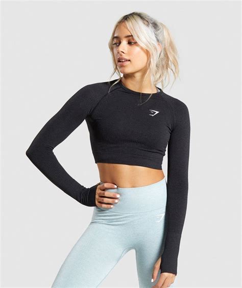gym crop top workout crop top workout tops long sleeve workout top cropped tops black crop
