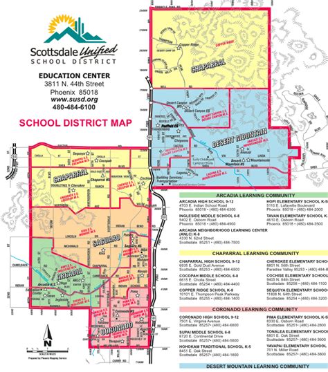 Scottsdale Unified School District Boundary Map Sibbach
