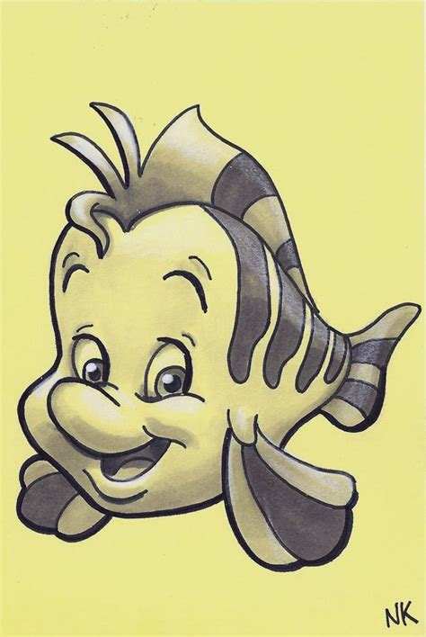 Warm Up Sketch Flounder By N8kelly On Deviantart Disney Drawings