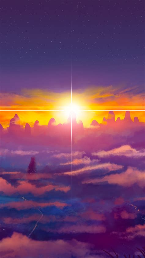 Anime Sunset Hd Wallpaper Iphone 6 6s Plus Hd Wallpaper