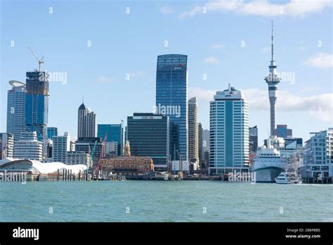 Auckland Waterfront And City Centre Auckland New Zealand Stock Photo