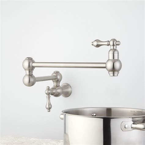 Vivan Retractable Wall-Mount Pot Filler Faucet | Kitchen faucet, Pot filler faucet, Modern ...