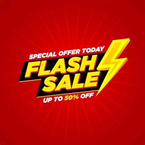 Premium Vector Flash Sale Banner Lightning Text And Background
