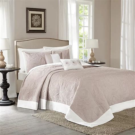 Madison Park Ashbury 5 Piece Reversible Bedspread Set Bed Bath And Beyond