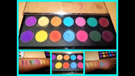 ♥sacha Cosmetics Colour Burst Paletteswatches♥ Youtube