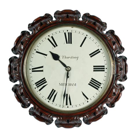 Antique Fusee Wall Clock Victorian Walnut Wall Clock