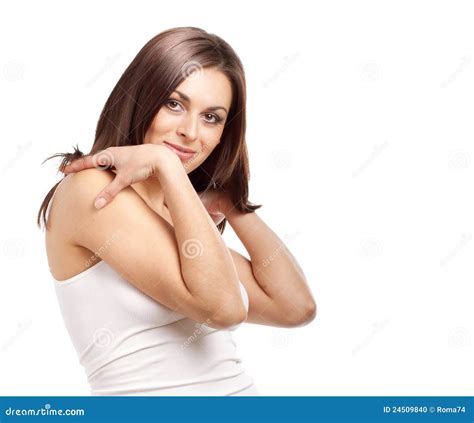 Flirty Brunette Girl Dream Stock Photo Image Of Pretty