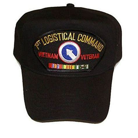 Us Army First 1st Logistical Command Vietnam Veteran Hat Cap W Ribbons