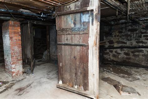 Creepy Scary Dark Derelict Abandoned Basement Stock Photo Image Of