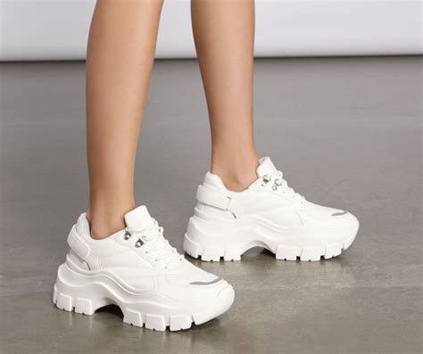 Get On My Level Chunky Sneakers White Sneakers Outfit Chunky White Sneakers Outfit White