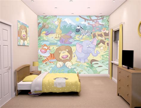 28 burton street, melton mowbray, leics le 13 1af. Baby Jungle Safari Bedroom Mural 10ft x 8ft | Walltastic