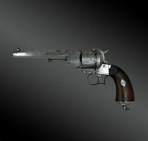 Revolver Lefaucheux Model 1854 France Xixth Century Paul Bert