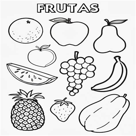 Frutas En Ingles Para Colorear E Imprimir