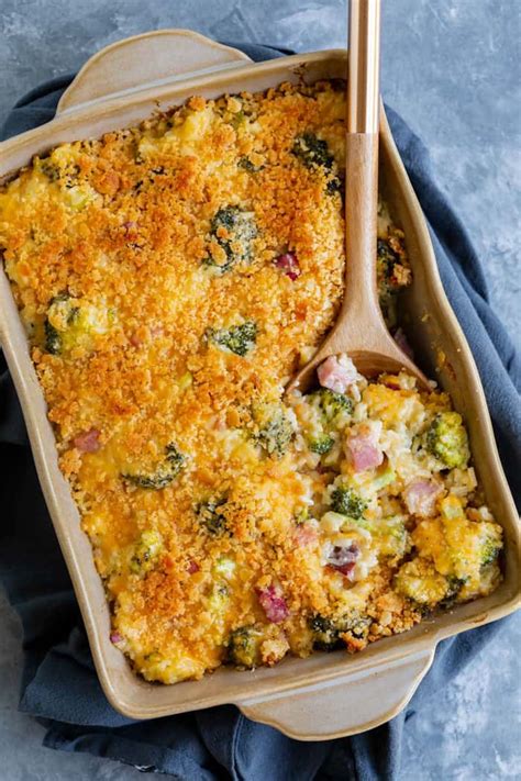 Ham Casserole With Broccoli And Rice The Cozy Cook