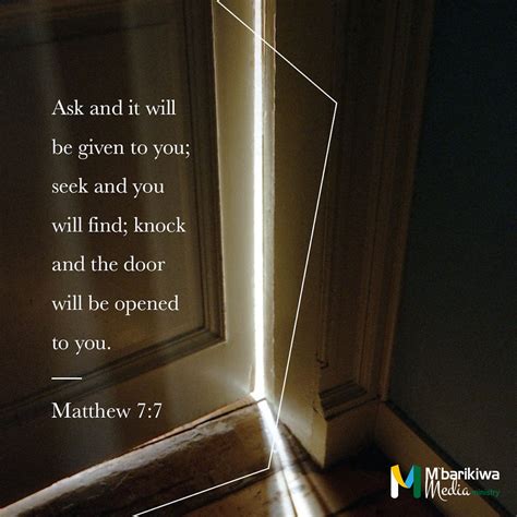 Verse Of The Day Matthew 7 7 Niv Mbarikiwa Media