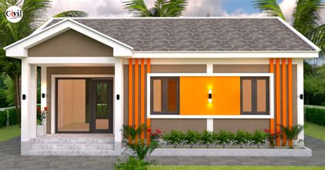 House Design Plans 9 0m7 0m With 2 Bedrooms Gable Roof Full Plans