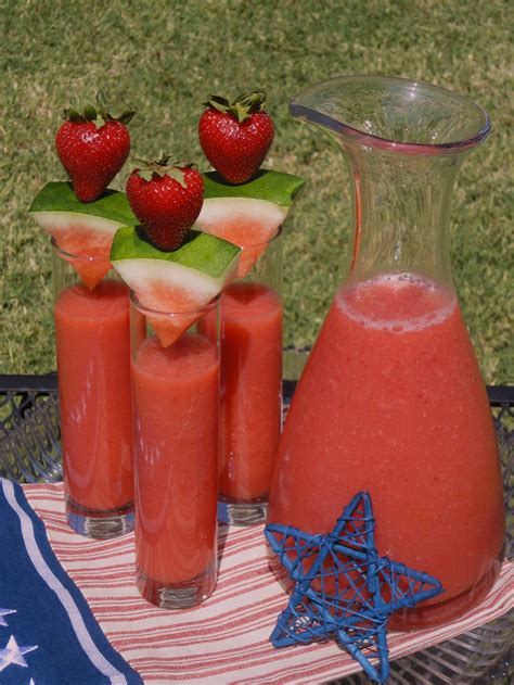 Watermelon Strawberry Coolers Favorite Recipes Watermelon Strawberry