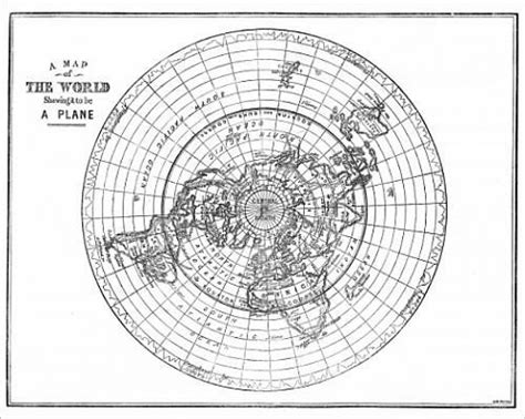 Photographic Print Of Flat Earth Map Of The World Showing It To Be A