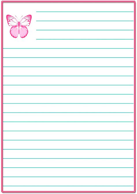 Free Printable Stationery with Lines