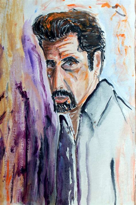 Al Pacino Mixed Media Painting By Artist Peter Daniels