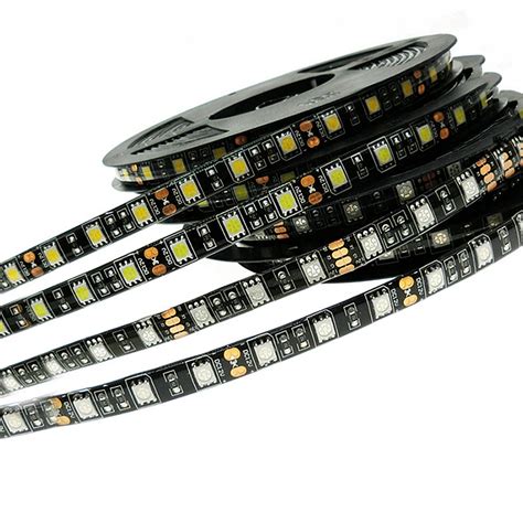 Led Strip 5050 Black Pcb Dc12v Flexible Led Light 60 Ledm 5mlot Rgb