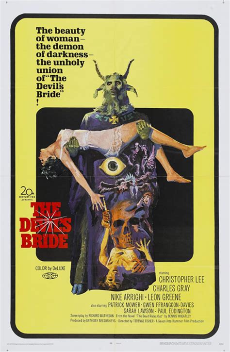 The Devils Bride 1968 Christopher Lee Horror Movie Poster Etsy New