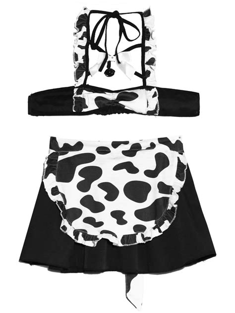 2021 Soft Cosplay Lingerie Cow Printed Lingerie Set Sexy Cow Cosplay Costume For Women Buy