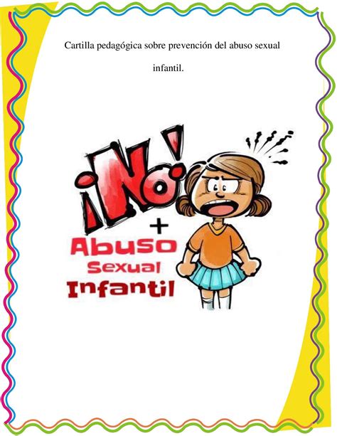 Cartilla Pedag Gica Sobre Prevenci N Del Abuso Sexual Infantil