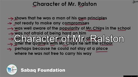 Character Of Mr Ralston English Lecture Sabaqpk Youtube