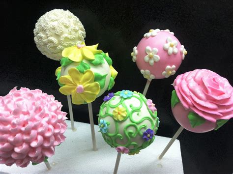 Flower Cake Pops Flower Cake Pops Cake Pop Designs Mothers Day Cake