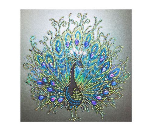 1181x1181 Peacock Diamond Painting Kit Special Shaped Etsy