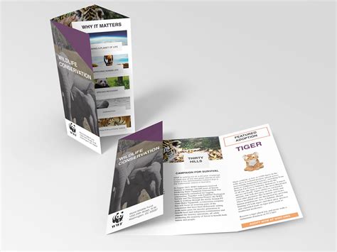 World Wildlife Fund Wildlife Conservation Brochure On Behance