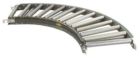 36 Wide 90 Degree Curved Galvanized Gravity Roller Conveyor Conveyer