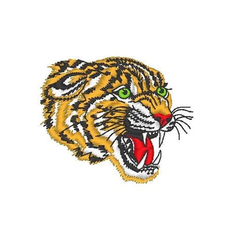 Real Tiger Embroidery Design Animal Machine Embroidery Etsy