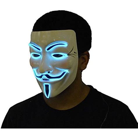 Neon Masks Anonymous Blue Cool Mania