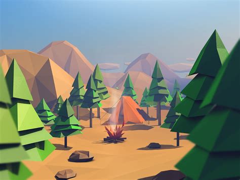 Gallery8276695low Poly Nature Forest Camp