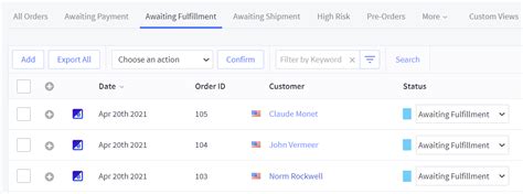 Viewing Orders