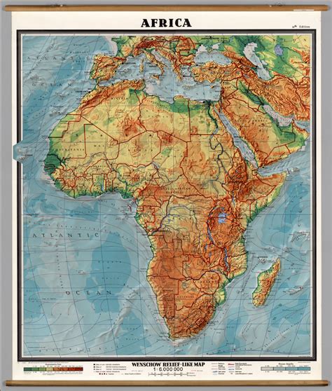 Africa Map Physical Features Labeled Physical Map Images Stock Photos