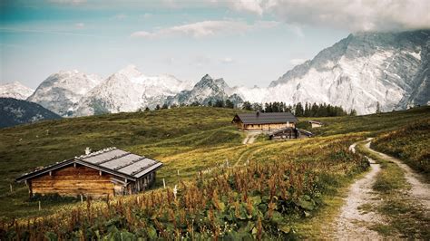 Countryside Houses Path Mountains 750x1334 Iphone 8766s Wallpaper