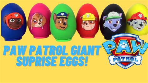 Paw Patrol Giant Surprise Mystery Eggs Toy Collection Cais Toybox