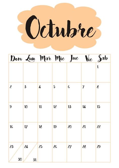 Calendarios Del Mes De Octubre 2016 Alegres Y Coloridos Para Descargar