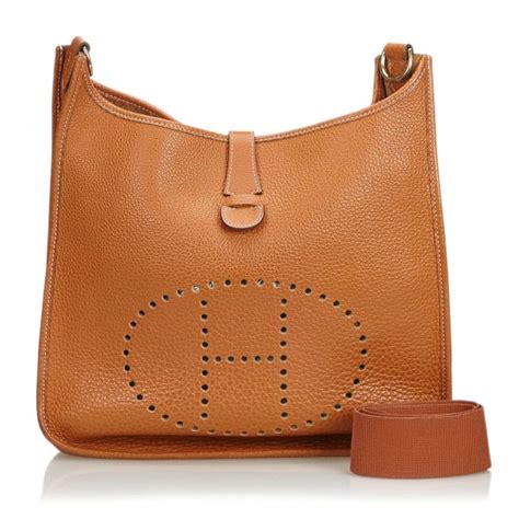 Hermès Vintage Leather Evelyne I Gm Bag Brown Leather Handbag