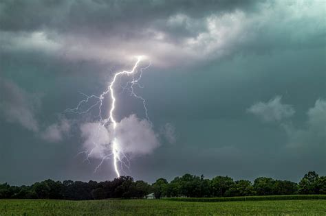 Cloud To Ground Lightning Strike Photograph By Kenneth Keifer Pixels