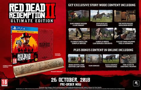 Red Dead Redemption 2 Special Edition Ultimate Edition And Collectors