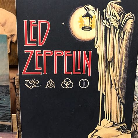 Led Zeppelin Iv Inner Sleeve Handmade Wood Poster 1025x1625 Etsy