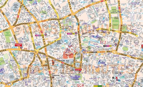 Vinyl Central London Street Map Large Size 12m D X 167m W