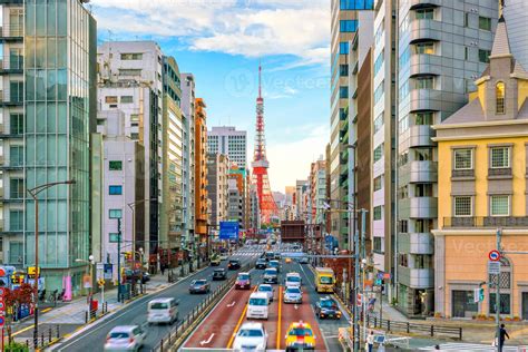 Tokyo City Street View With Tokyo Tower 3177904 Stock Photo At Vecteezy