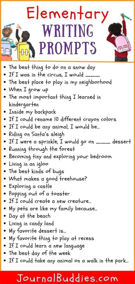 Elementary Writing Prompts Elementary Writing Prompts Elementary