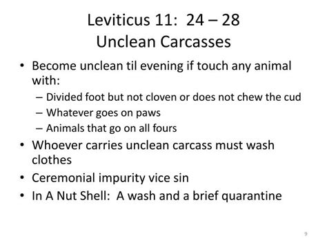 Ppt Leviticus 11 15 Sanctification Powerpoint Presentation Id